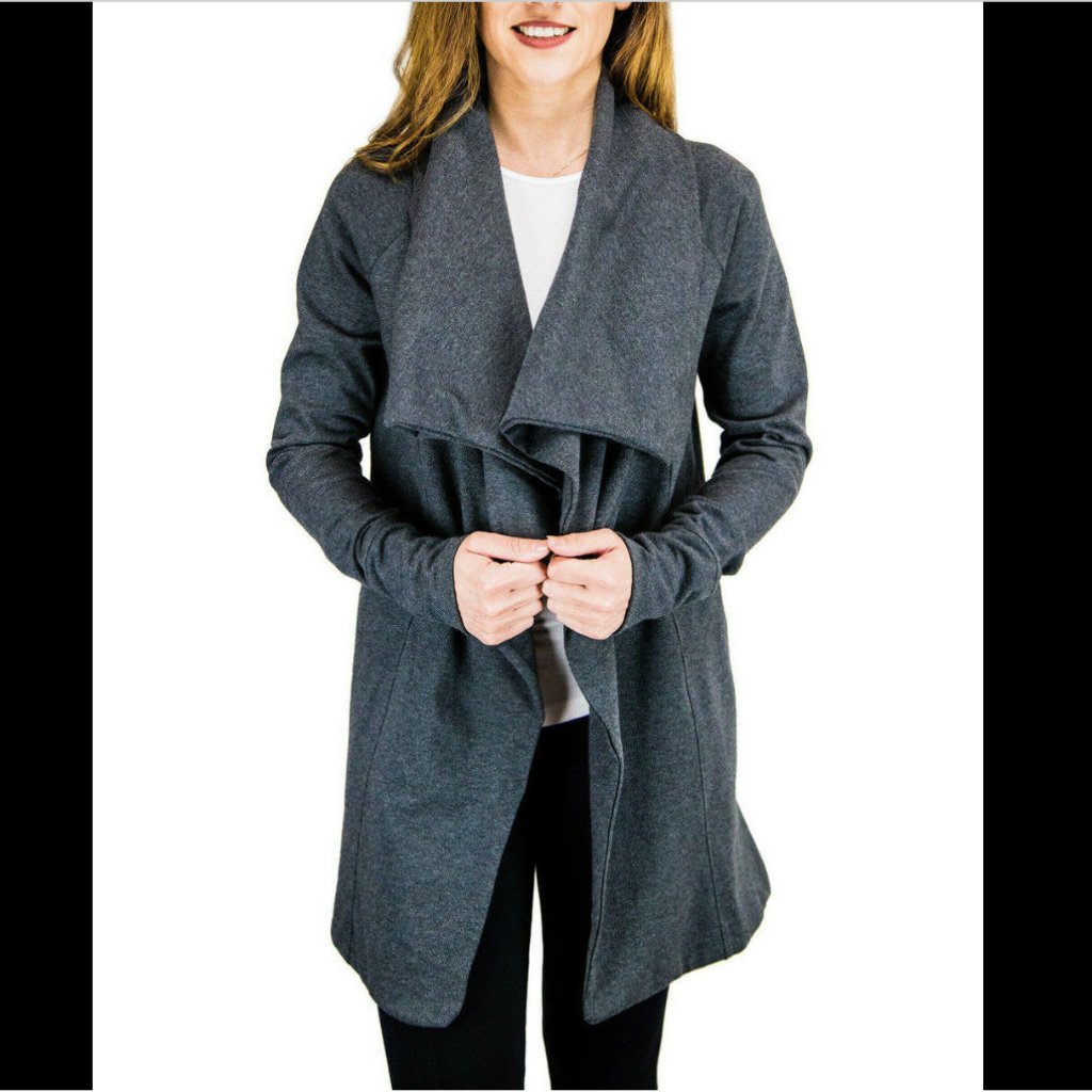 Banana Republic Charcoal Comfy Open Front Cardigan Top